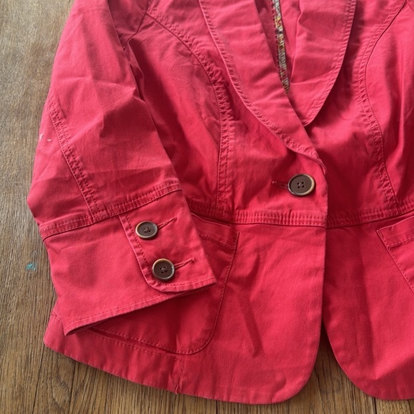 Cabi Pink Blazer Size 6 Preppy Cotton Blend Long Sleeve Career One Button - Picture 3 of 7